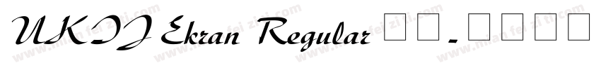 UKIJ Ekran Regular 字体字体转换